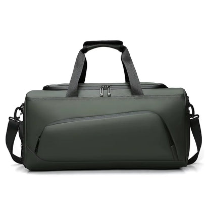 Urban Minimalist Men's Fitness Bag - Large Capacity Sports Training Shoulder Bag with Wet/Dry Separation for Travel