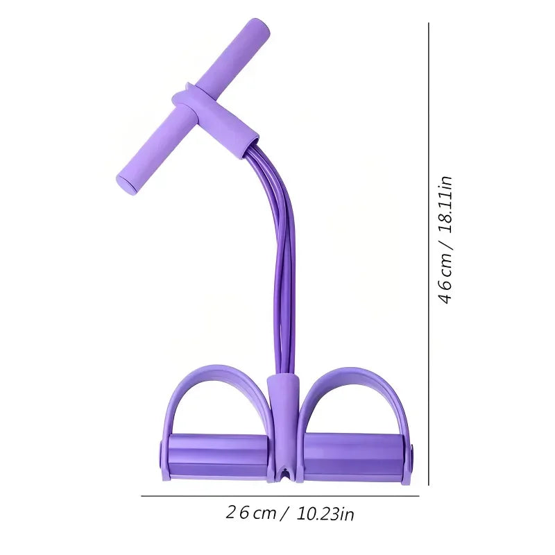 Praestus purple resistance band trainer with ergonomic handles, sleek design for high-performance strength training.