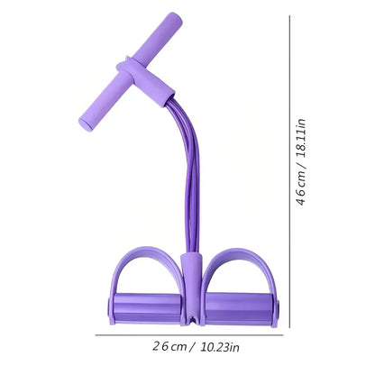 Praestus purple resistance band trainer with ergonomic handles, sleek design for high-performance strength training.