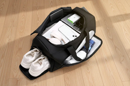 Urban Minimalist Men's Fitness Bag - Large Capacity Sports Training Shoulder Bag with Wet/Dry Separation for Travel