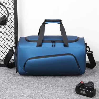 Urban Minimalist Men's Fitness Bag - Large Capacity Sports Training Shoulder Bag with Wet/Dry Separation for Travel