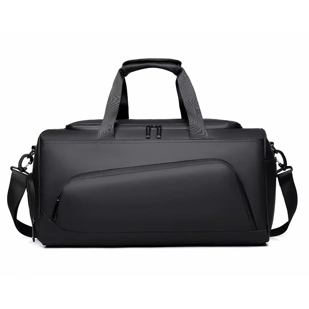 Urban Minimalist Men's Fitness Bag - Large Capacity Sports Training Shoulder Bag with Wet/Dry Separation for Travel