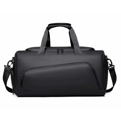 Urban Minimalist Men's Fitness Bag - Large Capacity Sports Training Shoulder Bag with Wet/Dry Separation for Travel