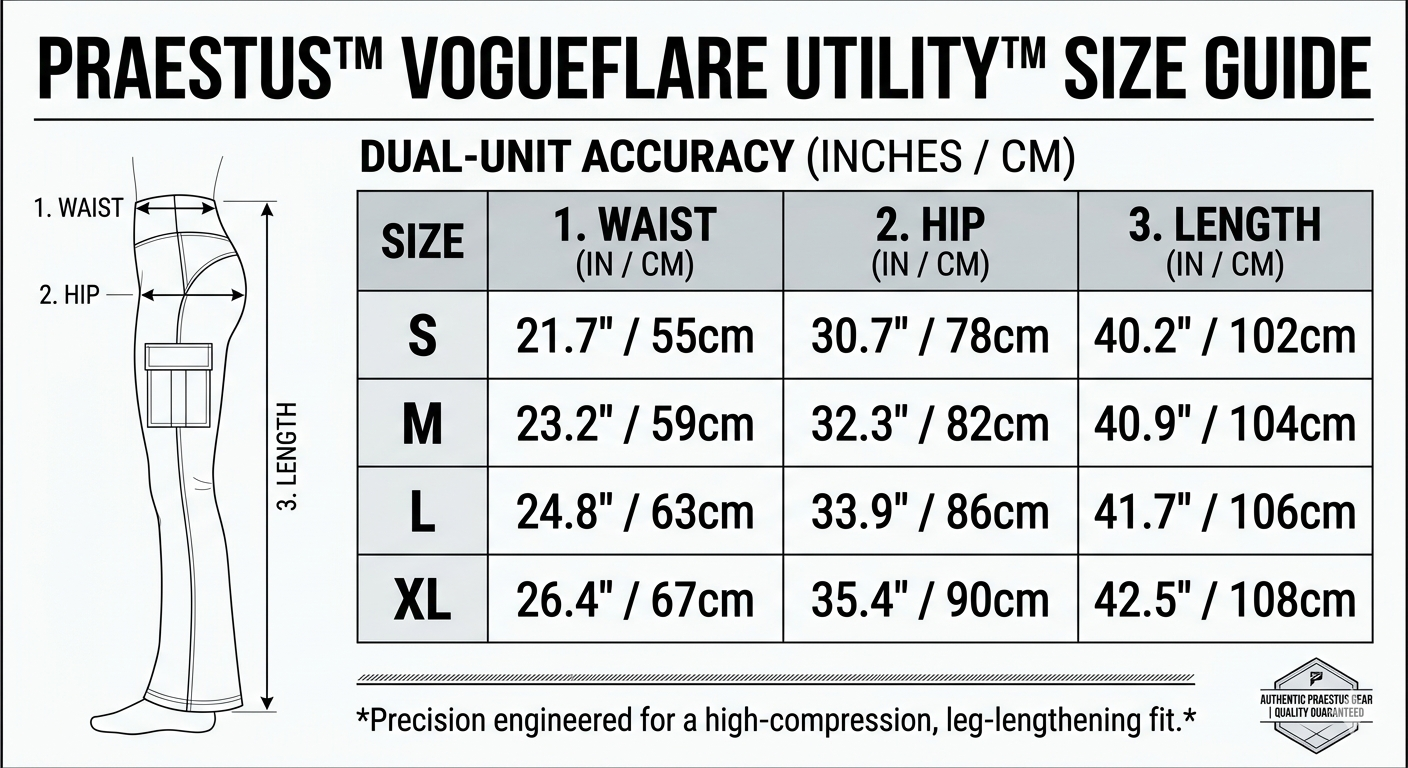 VogueFlare™ Tactical Utility Official Sizing & Fit Guide