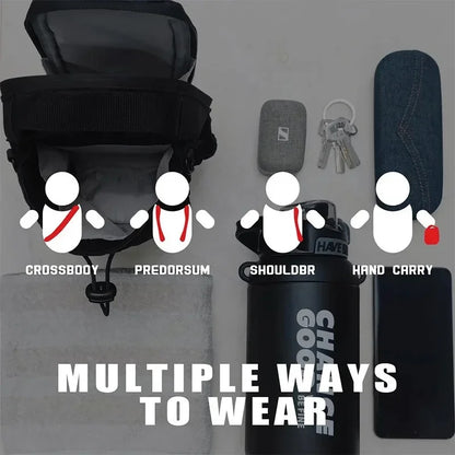 Magnetic Gym Bag  Carrier with Phone Pocket Portable Water Bottle Pouch Large
