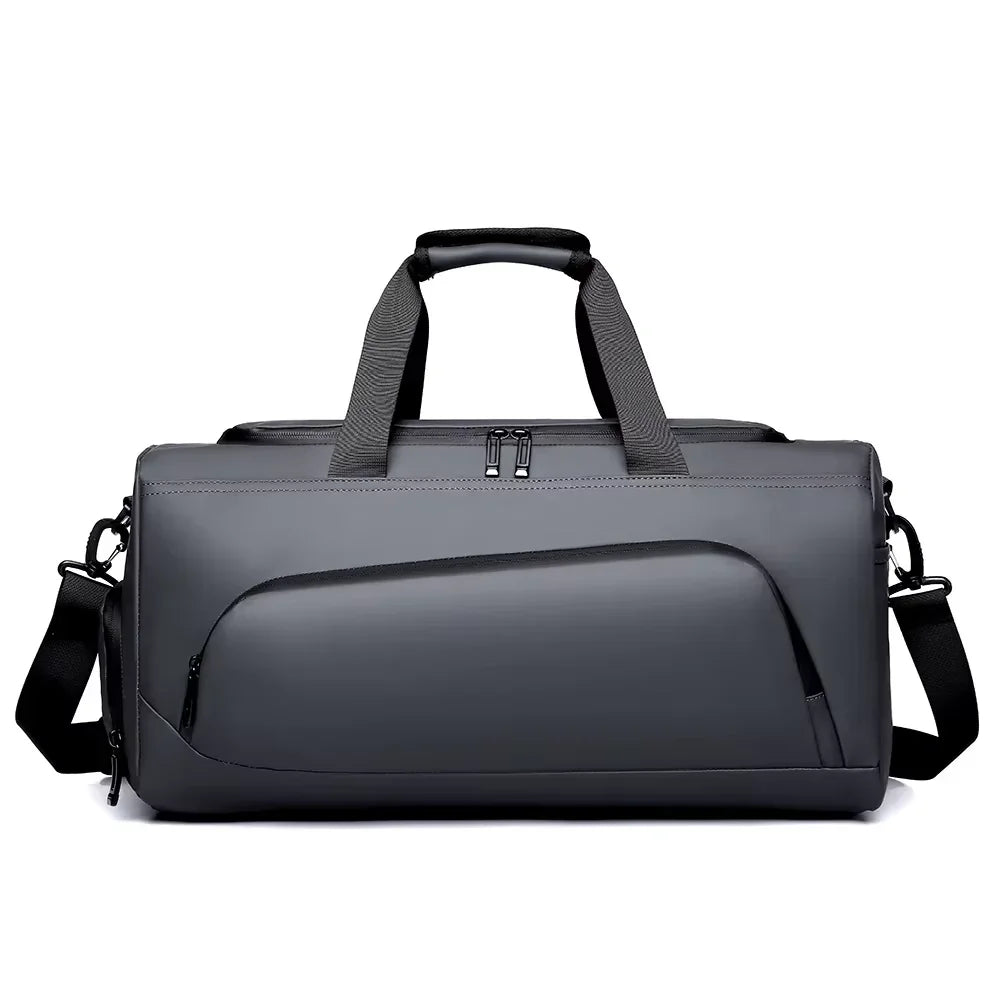 Urban Minimalist Men's Fitness Bag - Large Capacity Sports Training Shoulder Bag with Wet/Dry Separation for Travel