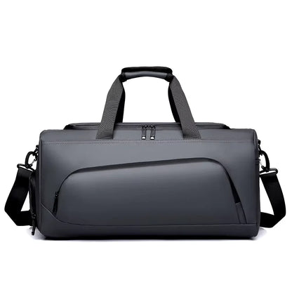 Urban Minimalist Men's Fitness Bag - Large Capacity Sports Training Shoulder Bag with Wet/Dry Separation for Travel