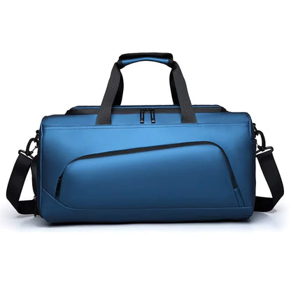 Urban Minimalist Men's Fitness Bag - Large Capacity Sports Training Shoulder Bag with Wet/Dry Separation for Travel